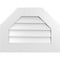 Ekena Millwork Octagonal Top Surface Mount PVC Gable Vent w/ 3-1/2"W x 1"P Standard Frame, 24"W x 18"H GVPOT24X1801SN - alternate 1